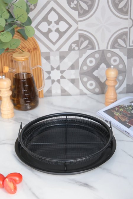 شبك + صينية مقالي اسود 