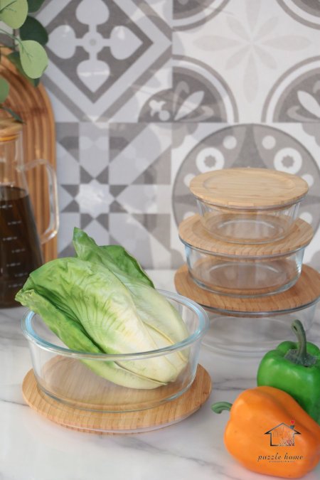 تبروير 4 قطع غطا خشب