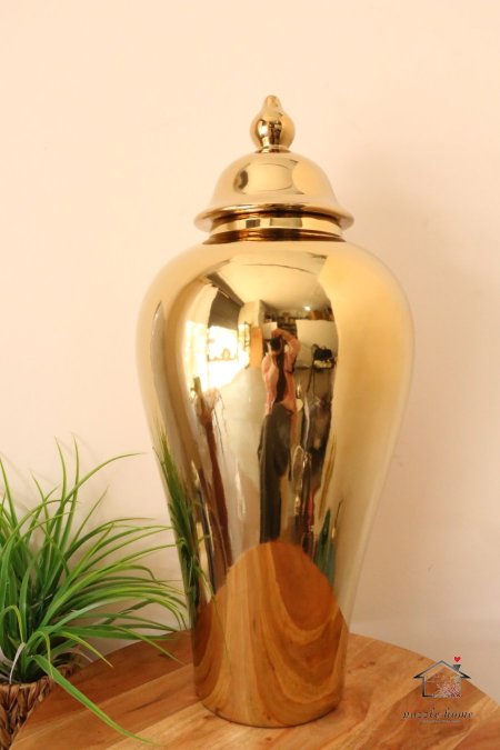 فازة زجاج(ذهبي)